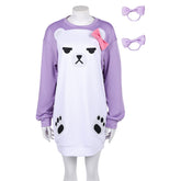 KPop Demon Hunters (2025) Mira Purple Long Sleeve Shirt Sleepwear Outfits Cosplay Costume